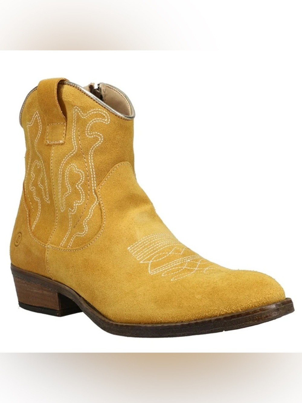 Dingo Women’s Daisy Mae Casual Leather Boots Ankle Low Heel 1-2" Mustard - Picture 2 of 9